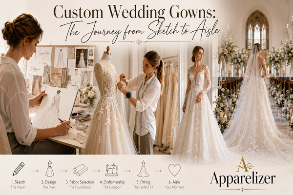Custom Wedding Gowns: The Journey from Sketch to Aisle