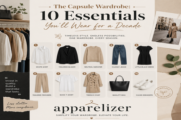 The Capsule Wardrobe: 10 Essentials You’ll Wear for a Decade (Timeless Style Guide by Apparelizer)
