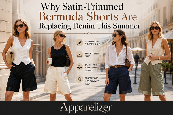 Why Satin-Trimmed Bermuda Shorts Are Replacing Denim This Summer